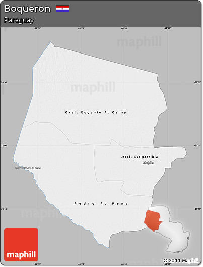 Gray Map of Boqueron, single color outside