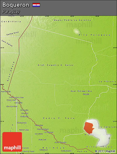 Physical Map of Boqueron