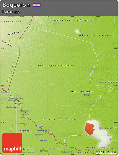 Physical Map of Boqueron