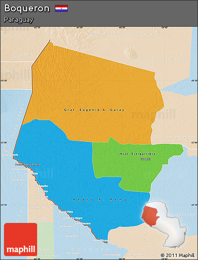 Political Map of Boqueron, lighten