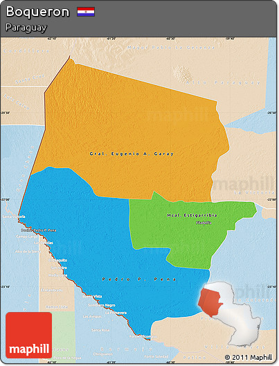 Political Map of Boqueron, lighten