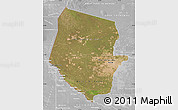 Satellite Map of Boqueron, lighten, desaturated