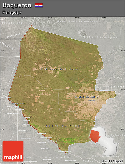 Satellite Map of Boqueron, lighten, semi-desaturated