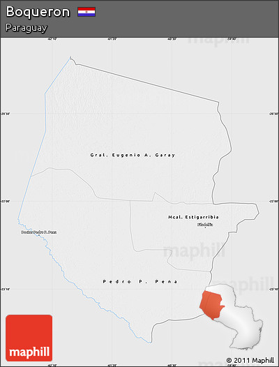 Silver Style Map of Boqueron, single color outside