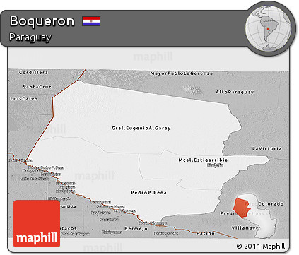 Gray Panoramic Map of Boqueron
