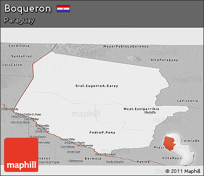 Gray Panoramic Map of Boqueron