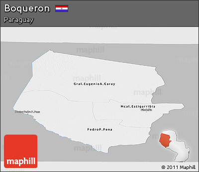 Gray Panoramic Map of Boqueron, single color outside