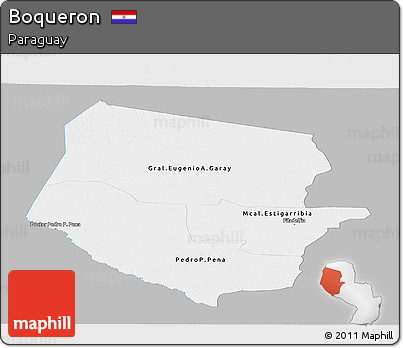 Gray Panoramic Map of Boqueron, single color outside