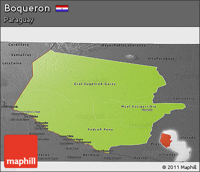 Physical Panoramic Map of Boqueron, darken, desaturated