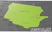 Physical Panoramic Map of Boqueron, darken, desaturated