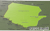 Physical Panoramic Map of Boqueron, darken, semi-desaturated