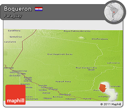 Physical Panoramic Map of Boqueron