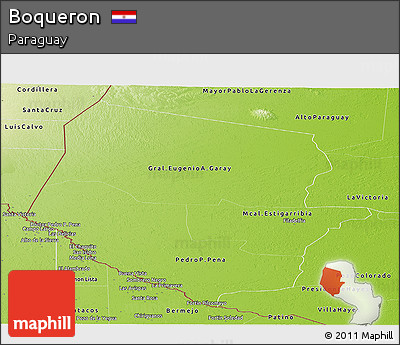Physical Panoramic Map of Boqueron