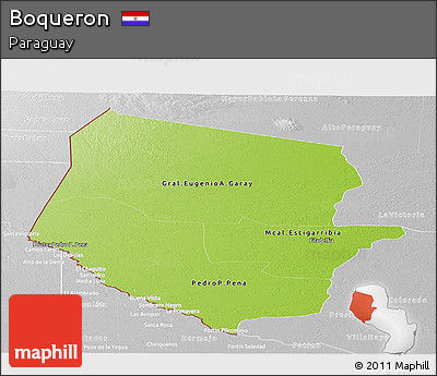 Physical Panoramic Map of Boqueron, lighten, desaturated