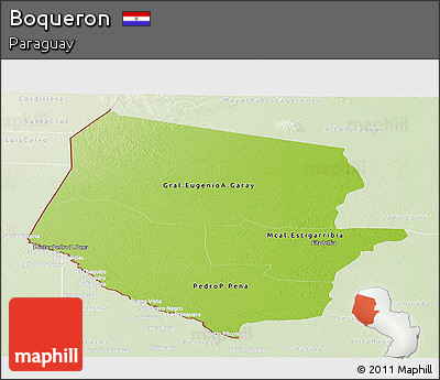 Physical Panoramic Map of Boqueron, lighten