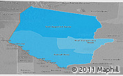 Political Shades Panoramic Map of Boqueron, desaturated