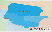 Political Shades Panoramic Map of Boqueron, lighten
