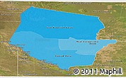 Political Shades Panoramic Map of Boqueron, satellite outside