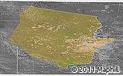 Satellite Panoramic Map of Boqueron, desaturated