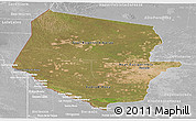Satellite Panoramic Map of Boqueron, lighten, desaturated