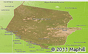 Satellite Panoramic Map of Boqueron, physical outside