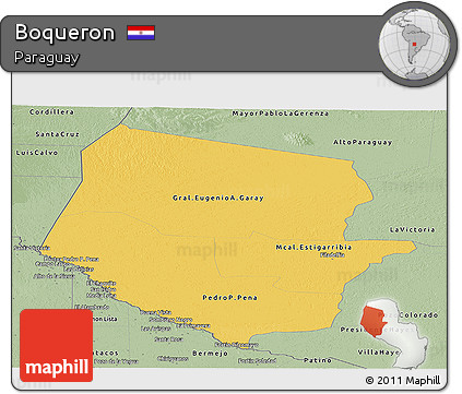 Savanna Style Panoramic Map of Boqueron