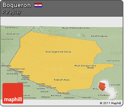 Savanna Style Panoramic Map of Boqueron