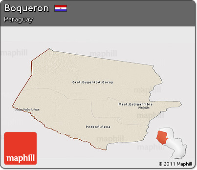 Shaded Relief Panoramic Map of Boqueron, cropped outside