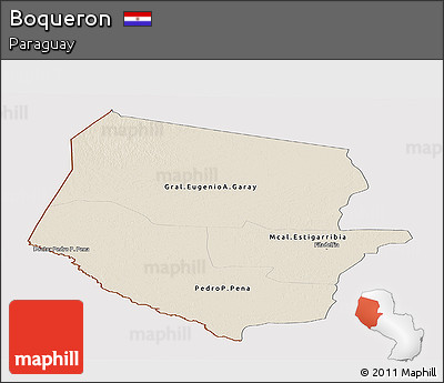 Shaded Relief Panoramic Map of Boqueron, cropped outside
