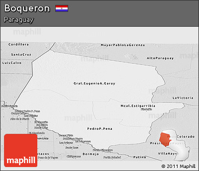 Silver Style Panoramic Map of Boqueron