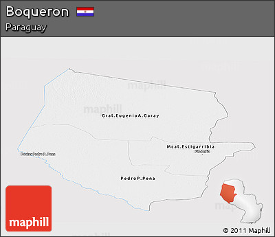 Silver Style Panoramic Map of Boqueron, single color outside