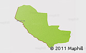 Physical 3D Map of Pedro P. Pena, cropped outside