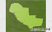 Physical 3D Map of Pedro P. Pena, darken
