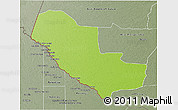 Physical 3D Map of Pedro P. Pena, semi-desaturated