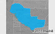Political 3D Map of Pedro P. Pena, desaturated