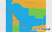 Political 3D Map of Pedro P. Pena