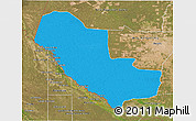 Political 3D Map of Pedro P. Pena, satellite outside