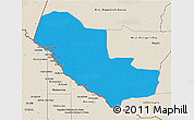 Political 3D Map of Pedro P. Pena, shaded relief outside