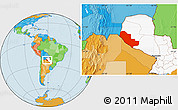 Political Location Map of Pedro P. Pena, highlighted country