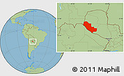 Savanna Style Location Map of Pedro P. Pena