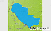 Political Map of Pedro P. Pena, physical outside