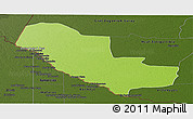 Physical Panoramic Map of Pedro P. Pena, darken