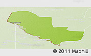 Physical Panoramic Map of Pedro P. Pena, lighten