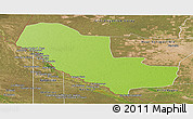 Physical Panoramic Map of Pedro P. Pena, satellite outside