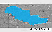 Political Panoramic Map of Pedro P. Pena, desaturated