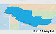 Political Panoramic Map of Pedro P. Pena, lighten