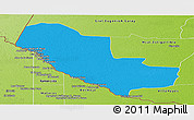 Political Panoramic Map of Pedro P. Pena, physical outside
