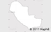 Silver Style Simple Map of Pedro P. Pena, cropped outside