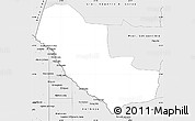 Silver Style Simple Map of Pedro P. Pena