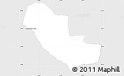 Silver Style Simple Map of Pedro P. Pena, single color outside